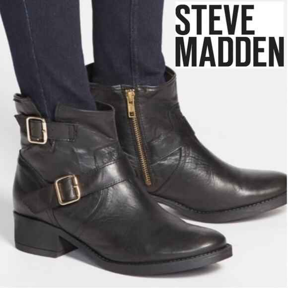 Steve Madden'Tiarraa' Leather Booties Size 8 - Picture 1 of 13